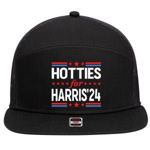 Hotties For Kamala Harris 7 Panel Mesh Trucker Snapback Hat