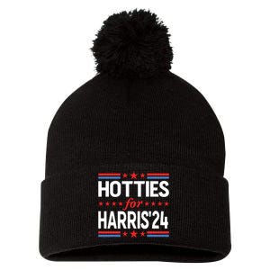 Hotties For Kamala Harris Pom Pom 12in Knit Beanie