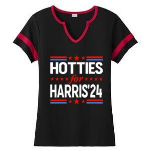 Hotties For Kamala Harris 2024 Ladies Halftime Notch Neck Tee