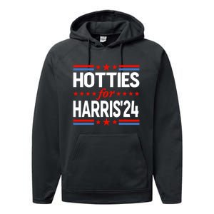 Hotties For Kamala Harris 2024 Performance Fleece Hoodie