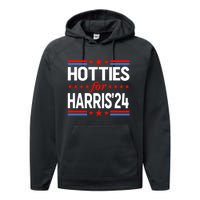 Hotties For Kamala Harris 2024 Performance Fleece Hoodie