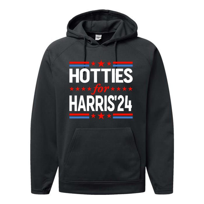 Hotties For Kamala Harris 2024 Performance Fleece Hoodie