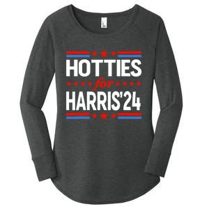 Hotties For Kamala Harris 2024 Women's Perfect Tri Tunic Long Sleeve Shirt