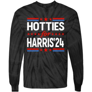 Hotties For Kamala Harris 2024 Tie-Dye Long Sleeve Shirt