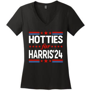 Hotties For Kamala Harris 2024 Women's V-Neck T-Shirt