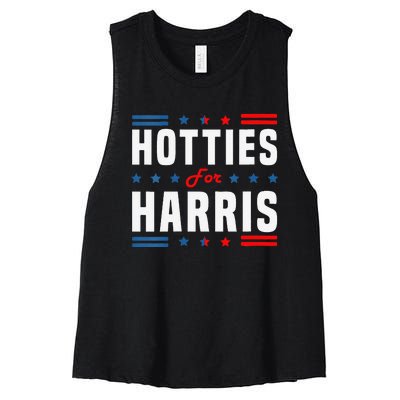 Hotties For Kamala Harris Sarcastic Women's Racerback Cropped Tank