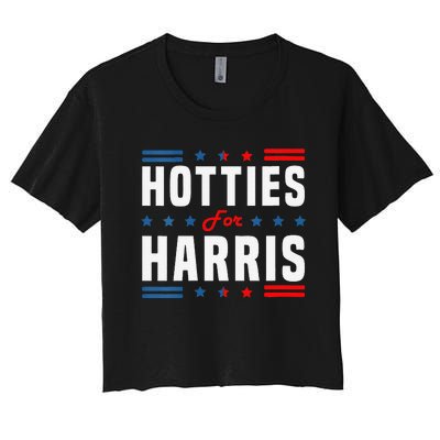 Hotties For Kamala Harris Sarcastic Women's Crop Top Tee