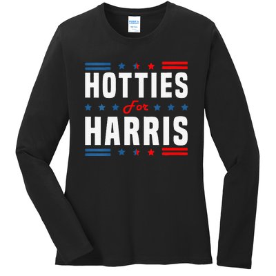 Hotties For Kamala Harris Sarcastic Ladies Long Sleeve Shirt