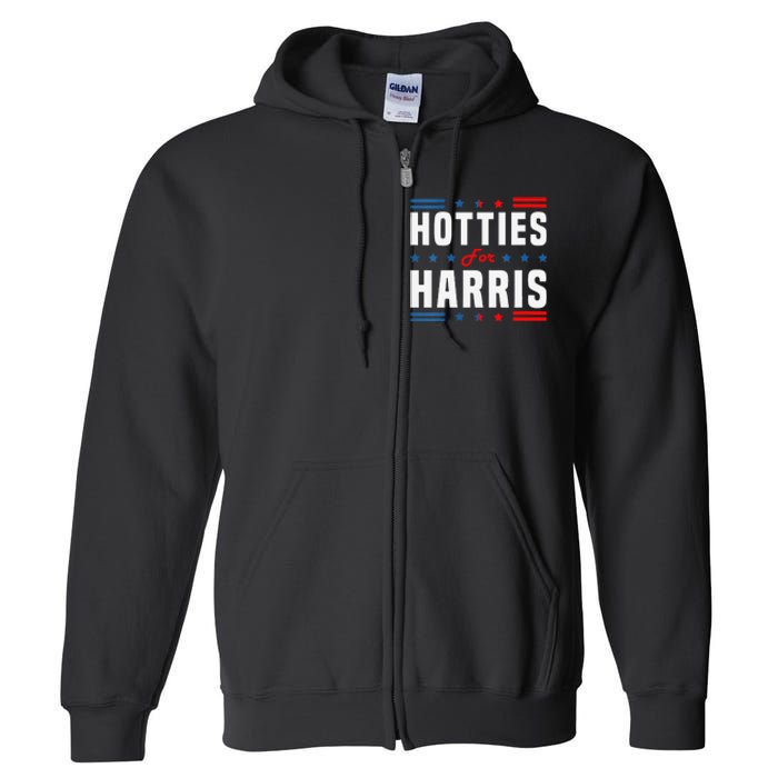 Hotties For Kamala Harris Sarcastic Full Zip Hoodie