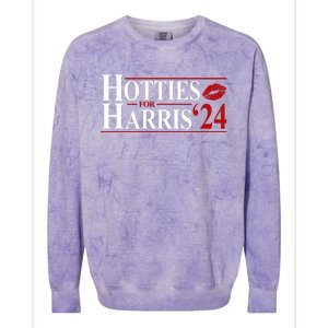 Hotties For Kamala Harris 2024 Smooch Lip Funny Politcal Colorblast Crewneck Sweatshirt