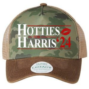 Hotties For Kamala Harris 2024 Smooch Lip Funny Politcal Legacy Tie Dye Trucker Hat