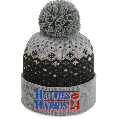 Hotties For Kamala Harris 2024 Smooch Lip Funny Politcal The Baniff Cuffed Pom Beanie