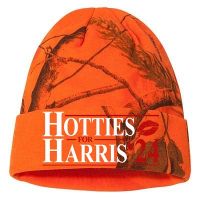 Hotties For Kamala Harris 2024 Smooch Lip Funny Politcal Kati Licensed 12" Camo Beanie