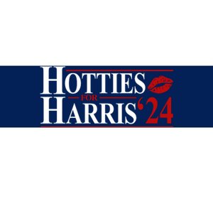 Hotties For Kamala Harris 2024 Smooch Lip Funny Politcal Bumper Sticker