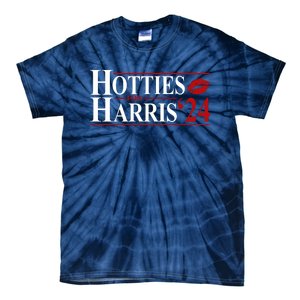 Hotties For Kamala Harris 2024 Smooch Lip Funny Politcal Tie-Dye T-Shirt