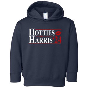 Hotties For Kamala Harris 2024 Smooch Lip Funny Politcal Toddler Hoodie