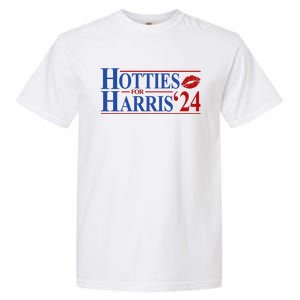 Hotties For Kamala Harris 2024 Smooch Lip Funny Politcal Garment-Dyed Heavyweight T-Shirt