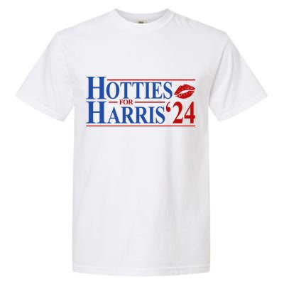 Hotties For Kamala Harris 2024 Smooch Lip Funny Politcal Garment-Dyed Heavyweight T-Shirt