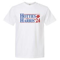 Hotties For Kamala Harris 2024 Smooch Lip Funny Politcal Garment-Dyed Heavyweight T-Shirt