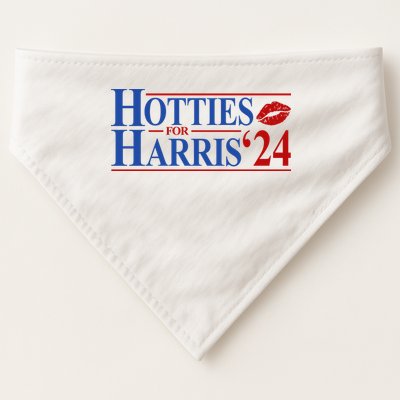 Hotties For Kamala Harris 2024 Smooch Lip Funny Politcal USA-Made Doggie Bandana