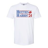 Hotties For Kamala Harris 2024 Smooch Lip Funny Politcal Softstyle CVC T-Shirt