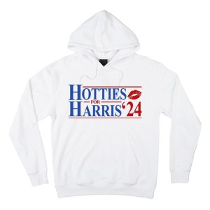 Hotties For Kamala Harris 2024 Smooch Lip Funny Politcal Hoodie