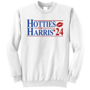 Hotties For Kamala Harris 2024 Smooch Lip Funny Politcal Sweatshirt