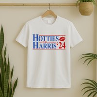 Hotties For Kamala Harris 2024 Smooch Lip Funny Politcal T-Shirt