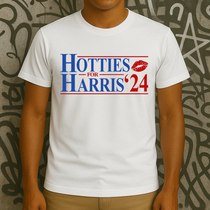 Hotties For Kamala Harris 2024 Smooch Lip Funny Politcal T-Shirt