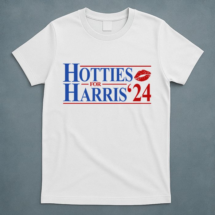 Hotties For Kamala Harris 2024 Smooch Lip Funny Politcal T-Shirt
