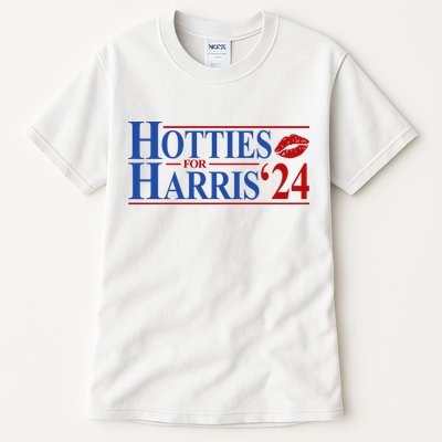 Hotties For Kamala Harris 2024 Smooch Lip Funny Politcal Tall T-Shirt