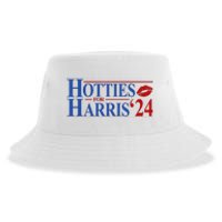 Hotties For Kamala Harris 2024 Smooch Lip Funny Politcal Sustainable Bucket Hat