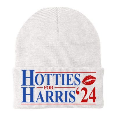 Hotties For Kamala Harris 2024 Smooch Lip Funny Politcal Knit Cap Winter Beanie