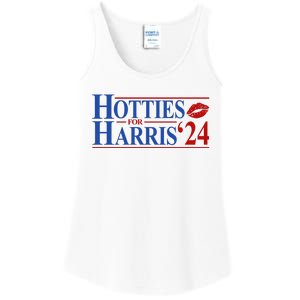 Hotties For Kamala Harris 2024 Smooch Lip Funny Politcal Ladies Essential Tank