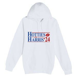 Hotties For Kamala Harris 2024 Smooch Lip Funny Politcal Premium Pullover Hoodie