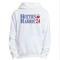 Hotties For Kamala Harris 2024 Smooch Lip Funny Politcal Urban Pullover Hoodie