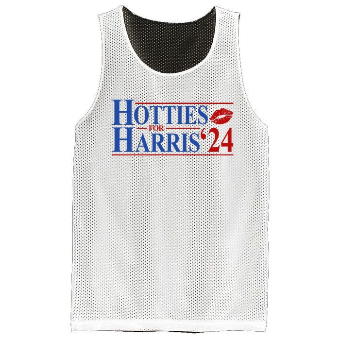 Hotties For Kamala Harris 2024 Smooch Lip Funny Politcal Mesh Reversible Basketball Jersey Tank