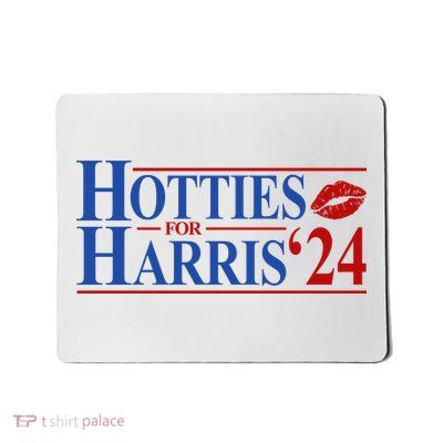 Hotties For Kamala Harris 2024 Smooch Lip Funny Politcal Mousepad