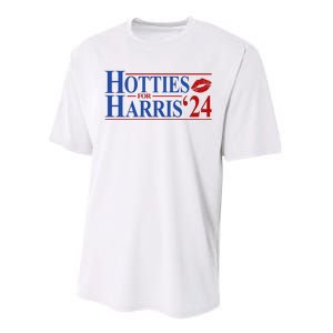 Hotties For Kamala Harris 2024 Smooch Lip Funny Politcal Performance Sprint T-Shirt