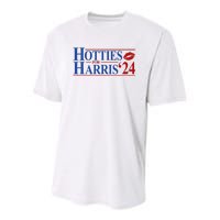 Hotties For Kamala Harris 2024 Smooch Lip Funny Politcal Youth Performance Sprint T-Shirt