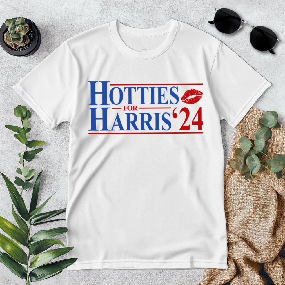 Hotties For Kamala Harris 2024 Smooch Lip Funny Politcal Premium T-Shirt