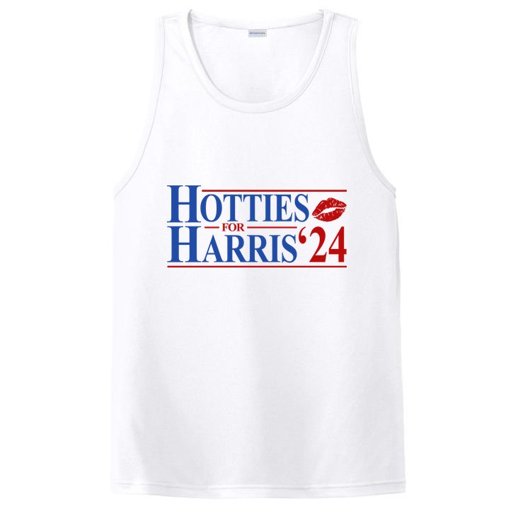 Hotties For Kamala Harris 2024 Smooch Lip Funny Politcal PosiCharge Competitor Tank