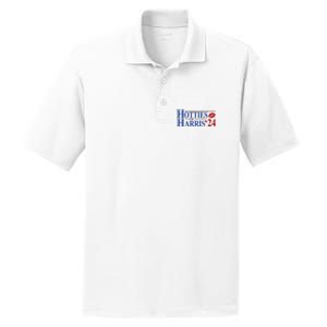 Hotties For Kamala Harris 2024 Smooch Lip Funny Politcal PosiCharge RacerMesh Polo