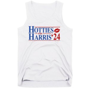 Hotties For Kamala Harris 2024 Smooch Lip Funny Politcal Tank Top