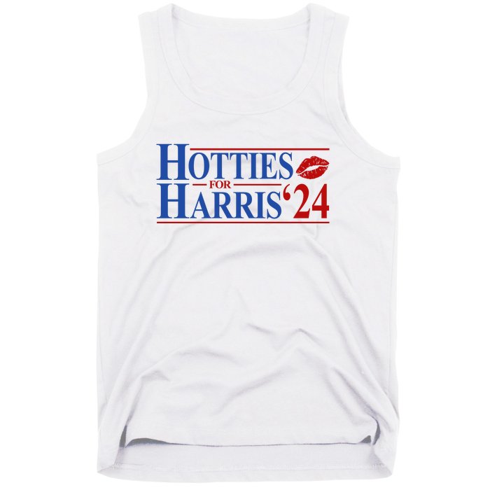 Hotties For Kamala Harris 2024 Smooch Lip Funny Politcal Tank Top