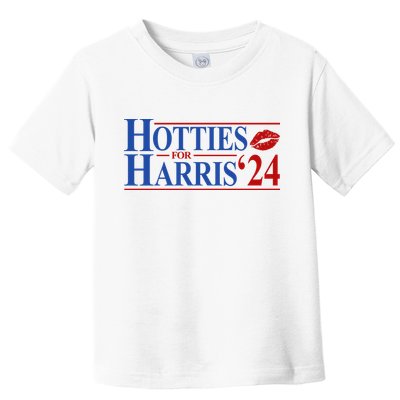 Hotties For Kamala Harris 2024 Smooch Lip Funny Politcal Toddler T-Shirt