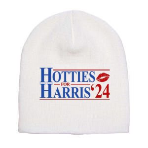 Hotties For Kamala Harris 2024 Smooch Lip Funny Politcal Short Acrylic Beanie