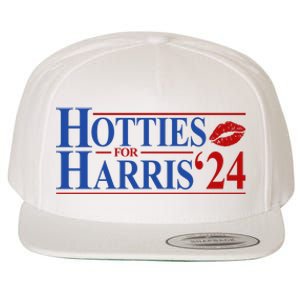 Hotties For Kamala Harris 2024 Smooch Lip Funny Politcal Wool Snapback Cap