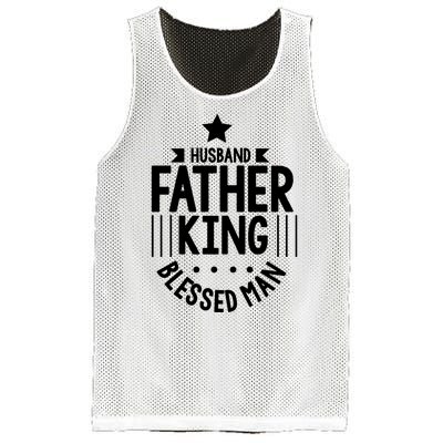 Husband Father King Blessed Man Mesh Reversible Basketball Jersey Tank