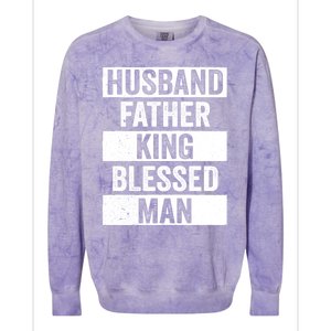 Husband Father King Blessed Dope Dad Cool Gift Black History Meaningful Gift Colorblast Crewneck Sweatshirt